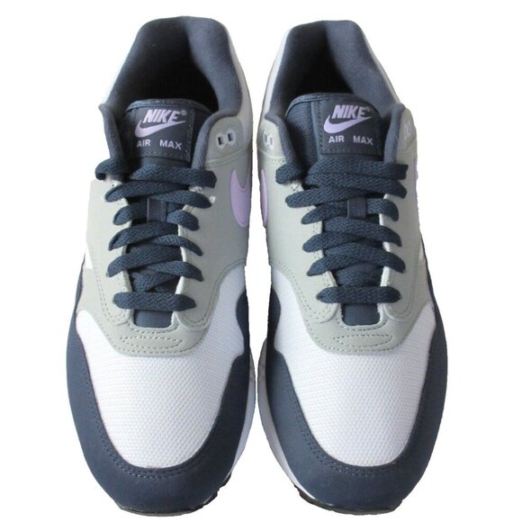 Nike Men's Air Max 1 Running Training Shoes Football Grey Lilac Purple Sizes NIB - Picture 3 of 5